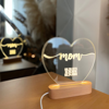 Picture of Mothers' Day Gifts Night Light with Heart Shape｜Personalized It with Custom Cildren's Birthday｜Best Gift Idea for Birthday, Thanksgiving, Christmas etc.