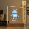 Picture of Blue Robot Night Light | Personalized It With Your Kid's Name | Best Gifts Idea for Birthday, Thanksgiving, Christmas etc.