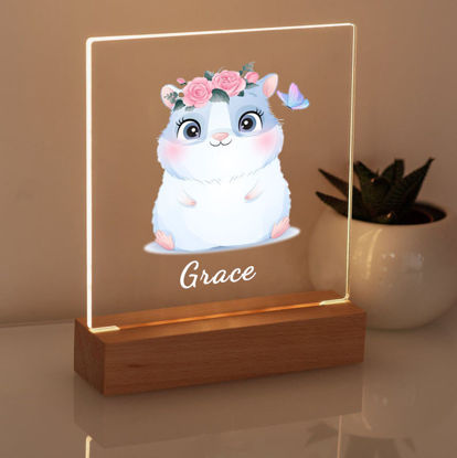 Picture of Chipmunk Night Light | Personalized It With Your Kid's Name | Best Gifts Idea for Birthday, Thanksgiving, Christmas etc.