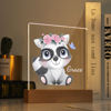 Picture of Raccoon Night Light | Personalized It With Your Kid's Name | Best Gifts Idea for Birthday, Thanksgiving, Christmas etc.