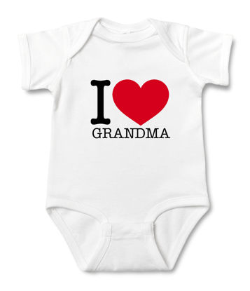 Picture of Personalized Photo Face Short - Sleeve Baby Onesies - Custom Face Baby Onesie - Baby Bodysuits - I Love