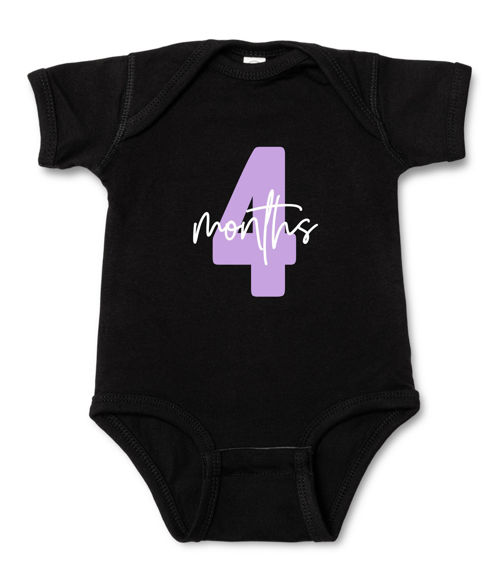 Picture of Personalized Photo Face Short - Sleeve Baby Onesies - Custom Face Baby Onesie - Baby Bodysuits - Personalized Months & Color Short - Sleeve