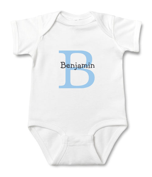 Picture of Personalized Photo Face Short - Sleeve Baby Onesies - Custom Face Baby Onesie - Baby Bodysuits - Onesies Infant Bodysuit with Personalized Name & Color