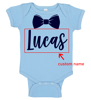 Picture of Personalized Photo Face Short - Sleeve Baby Onesies - Custom Face Baby Onesie - Baby Bodysuits - Onesies Infant Bodysuit with Personalized Name & Color - Bow Tie