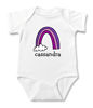 Picture of Personalized Photo Face Short - Sleeve Baby Onesies - Custom Face Baby Onesie - Baby Bodysuits - Onesies Infant Bodysuit with Personalized Name & Color - Rainbow