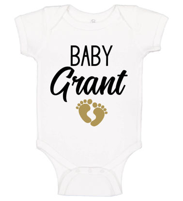 Picture of Custom Baby Clothing Personalized Baby Onesies Infant Bodysuit with Personalized Name Short-Sleeve - - copy