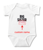 Picture of Personalized Photo Face Short - Sleeve Baby Onesies - Custom Face Baby Onesie - Baby Bodysuits - Onesies Infant Bodysuit with Personalized Name & Color - Sister