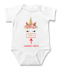 Picture of Personalized Photo Face Short - Sleeve Baby Onesies - Custom Face Baby Onesie - Baby Bodysuits - Onesies Infant Bodysuit with Personalized Name & Color - Unicorn Face