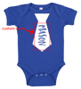 Picture of Personalized Photo Face Short - Sleeve Baby Onesies - Custom Face Baby Onesie - Baby Bodysuits - Onesies Infant Bodysuit with Personalized Name & Color - Name Tie