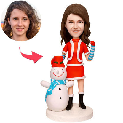 Picture of Custom Bobbleheads: Come On, Make a Snownman | Personalized Bobbleheads for the Special Someone as a Unique Gift Idea｜Best Gift Idea for Birthday, Thanksgiving, Christmas etc.