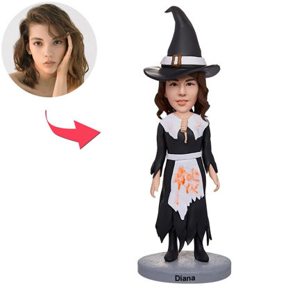 Picture of Custom Bobbleheads: Halloween Gifts - Witch | Personalized Bobbleheads for the Special Someone as a Unique Gift Idea｜Best Gift Idea for Birthday, Thanksgiving, Christmas etc.