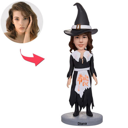 Picture of Custom Bobbleheads:Halloween Gifts - Witch | Personalized Bobbleheads for the Special Someone as a Unique Gift Idea｜Best Gift Idea for Birthday, Thanksgiving, Christmas etc.