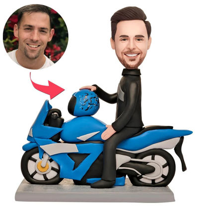 Picture of Custom Bobbleheads: Men's Motorcycle | Personalized Bobbleheads for the Special Someone as a Unique Gift Idea｜Best Gift Idea for Birthday, Thanksgiving, Christmas etc.