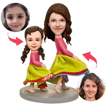Picture of Custom Bobbleheads: With Daughter Dance | Personalized Bobbleheads for the Special Someone as a Unique Gift Idea｜Best Gift Idea for Birthday, Thanksgiving, Christmas etc.