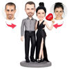 Picture of Custom Bobbleheads: Valentines Gift Give You My Love | Personalized Bobbleheads for the Special Someone as a Unique Gift Idea｜Best Gift Idea for Birthday, Thanksgiving, Christmas etc.