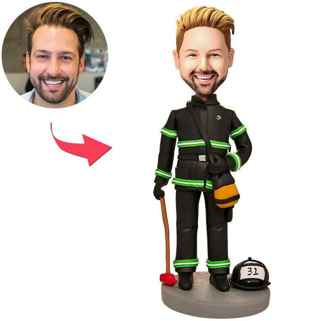 Picture of Custom Bobbleheads: Firemen| Personalized Bobbleheads for the Special Someone as a Unique Gift Idea｜Best Gift Idea for Birthday, Thanksgiving, Christmas etc.