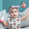 Picture of Personalized Photo Face Short - Sleeve Baby Onesies - Custom Face Baby Onesie - Baby Bodysuits - Happy First Mother's Day