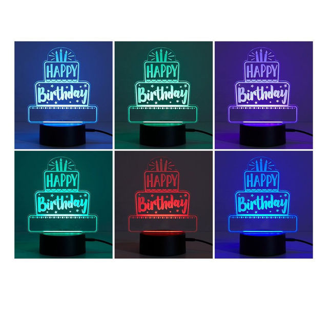 Picture of Custom Name Night Light With Colorful LED Lighting | Multicolor Crown Night Light With Personalized Name  | Best Gifts Idea for Birthday, Thanksgiving, Christmas etc.