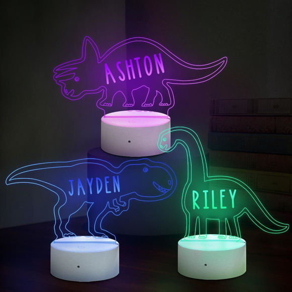 Picture of Custom Name Night Light With Colorful LED Lighting | Multicolor Macrocollum Night Light With Personalized Name  | Best Gifts Idea for Birthday, Thanksgiving, Christmas etc.