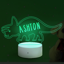 Picture of Custom Name Night Light With Colorful LED Lighting | Multicolor Triceratops Night Light With Personalized Name  | Best Gifts Idea for Birthday, Thanksgiving, Christmas etc.