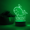 Picture of Custom Name Night Light With Colorful LED Lighting | Multicolor Whale Night Light With Personalized Name  | Best Gifts Idea for Birthday, Thanksgiving, Christmas etc.