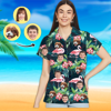 Picture of Custom Photo Face Hawaiian Shirt - Custom Photo Short Sleeve Button Down Hawaiian Shirt - Best Gifts for Women - Beach Party T-Shirt as Holiday Gift