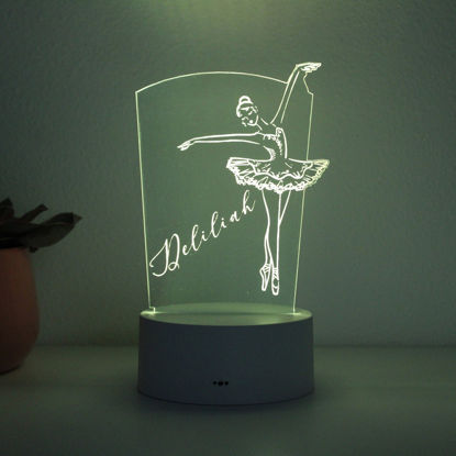 Picture of Custom Name Night Light With Colorful LED Lighting | Multicolor Ballet Night Light With Personalized Name | Best Gifts Idea for Birthday, Thanksgiving, Christmas etc.