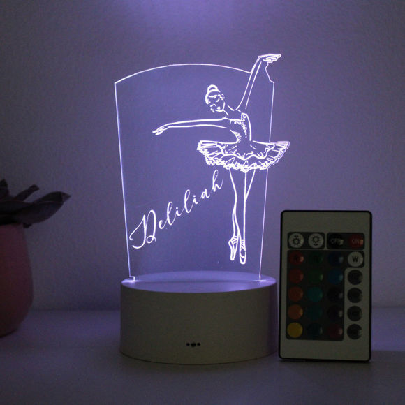 Picture of Custom Name Night Light With Colorful LED Lighting | Multicolor Ballet Night Light With Personalized Name | Best Gifts Idea for Birthday, Thanksgiving, Christmas etc.