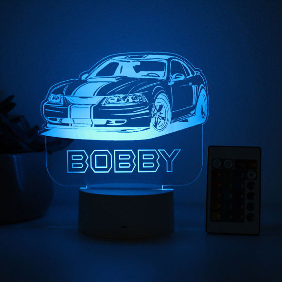 Picture of Custom Name Night Light With Colorful LED Lighting | Multicolor Car Night Light With Personalized Name | Best Gifts Idea for Birthday, Thanksgiving, Christmas etc.
