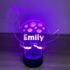 Picture of Custom Name Night Light With Colorful LED Lighting | Multicolor Dinosaur with a Bow Light With Personalized Name   | Best Gifts Idea for Birthday, Thanksgiving, Christmas etc.