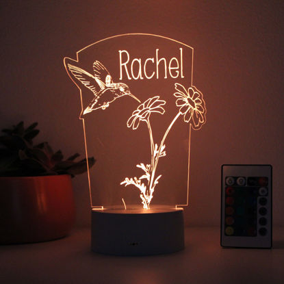 Picture of Custom Name Night Light With Colorful LED Lighting | Multicolor Flowers Light With Personalized Name   | Best Gifts Idea for Birthday, Thanksgiving, Christmas etc.