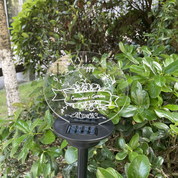 Picture of Personalized Solar Night Light | Garden | Customized Garden Solar Light for Memorial