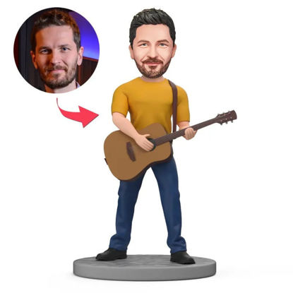 Picture of Custom Bobbleheads: Guitar player | Personalized Bobbleheads for the Special Someone as a Unique Gift Idea｜Best Gift Idea for Birthday, Thanksgiving, Christmas etc.