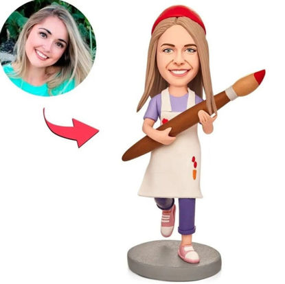Picture of Custom Bobbleheads: Painter | Personalized Bobbleheads for the Special Someone as a Unique Gift Idea｜Best Gift Idea for Birthday, Thanksgiving, Christmas etc.