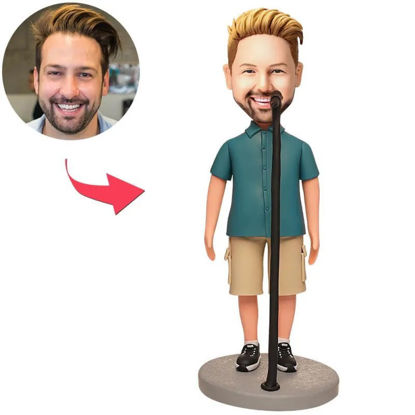 Picture of Custom Bobbleheads: Singing Singer | Personalized Bobbleheads for the Special Someone as a Unique Gift Idea｜Best Gift Idea for Birthday, Thanksgiving, Christmas etc.