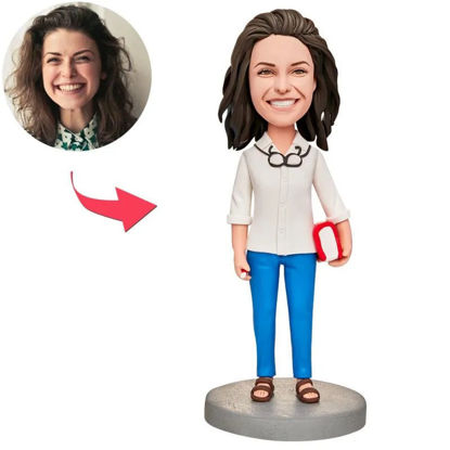 Picture of Custom Bobbleheads: Knowledgeable Teacher | Personalized Bobbleheads for the Special Someone as a Unique Gift Idea｜Best Gift Idea for Birthday, Thanksgiving, Christmas etc.