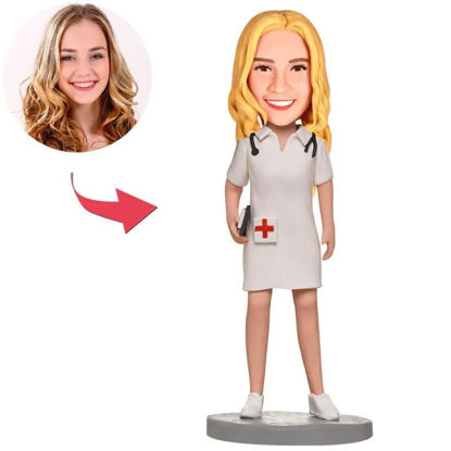Picture of Custom Bobbleheads: Sexy Female Nurse | Personalized Bobbleheads for the Special Someone as a Unique Gift Idea｜Best Gift Idea for Birthday, Thanksgiving, Christmas etc.