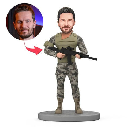Picture of Custom Bobbleheads: Special Forces With A Gun | Personalized Bobbleheads for the Special Someone as a Unique Gift Idea｜Best Gift Idea for Birthday, Thanksgiving, Christmas etc.