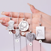 Picture of Personalized Photo Necklace in 925 Sterling Silver w/ 5 Design Options - Customize w/ Your Best Photos - Best Mother's Day, Anniversary, Christmas Gifts