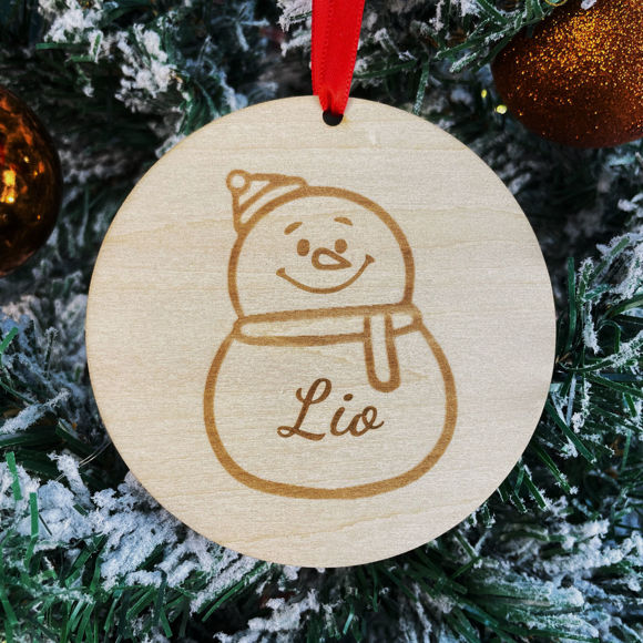 Picture of Personalized Cartoon Pattern Name Ornament - Custom Christmas Name Ornament - Cute Christmas Tree Ornament - Xmas Home Decor - 10 Pack Bundle Sales
