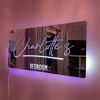 Picture of Personalized Name LED Neon Mirror | Custom Illuminated Name Mirror Sign | Coolest Bedroom Decoration or Party Decor Idea