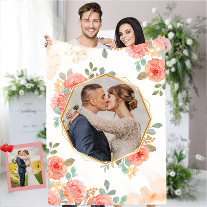 Picture of Personalized Wedding Blankets | Custom Photo Blanket | Wedding Gifts | Best Gifts Idea for Birthday, Thanksgiving, Christmas etc.