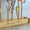 Picture of Personalized Wooden Family Birth Flowers - Grandma's Garden Sign - Mother's Day & Wedding Anniversary Gifts for Family