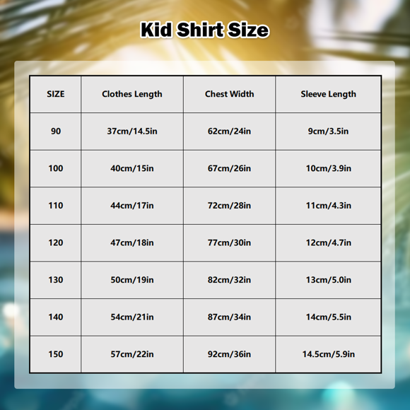 Picture of Custom Hawaiian Shirt for Kids - Personalized Vacation Young Children's Short sleeve Summer T-Shirts - Blue Pattern