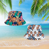 Picture of Custom Photo Hawaiian Style Bucket Hat - Personalized Face Tropical Flower Print Hawaiian Bucket Hat - Best Personalized Gift for Summer Travel
