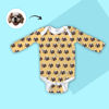 Picture of Custom Baby Clothing - Personalized Baby Long Sleeve bodysuits - Custom Avatar Baby Long Sleeve bodysuits - Printed with Pet's Face