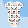 Picture of Customized baby clothing-Personalized avatar baby bodysuits-Customized short-sleeved baby clothes-Birthday Gifts Happy Birthday