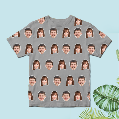 Picture of Customized face photo T-shirt - Customized T-shirt with multiple avatars - Personalized T-shirt with multiple avatars arranged