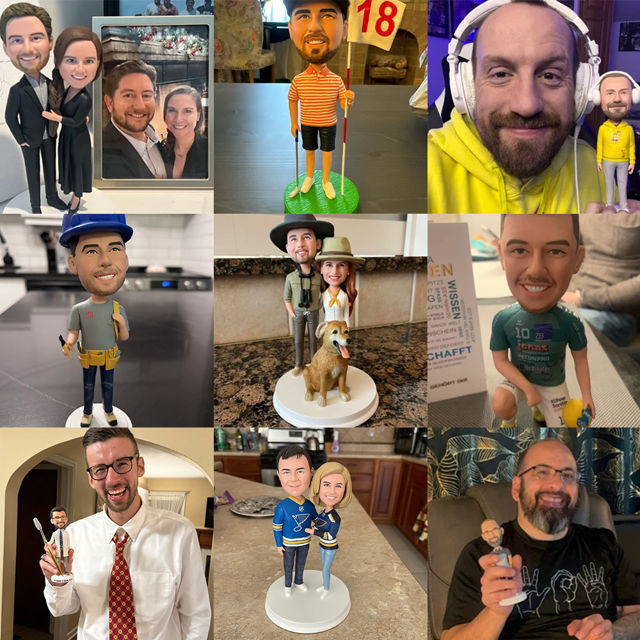 Picture of Custom Bobbleheads: Male Golfer Posing | Personalized Bobbleheads for the Special Someone as a Unique Gift Idea｜Best Gift Idea for Birthday, Thanksgiving, Christmas etc.