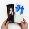 Picture of Custom Bobbleheads: White Blouse and Skirt Holding Documents Boss Lady | Personalized Bobbleheads for the Special Someone as a Unique Gift Idea｜Best Gift Idea for Birthday, Thanksgiving, Christmas etc.